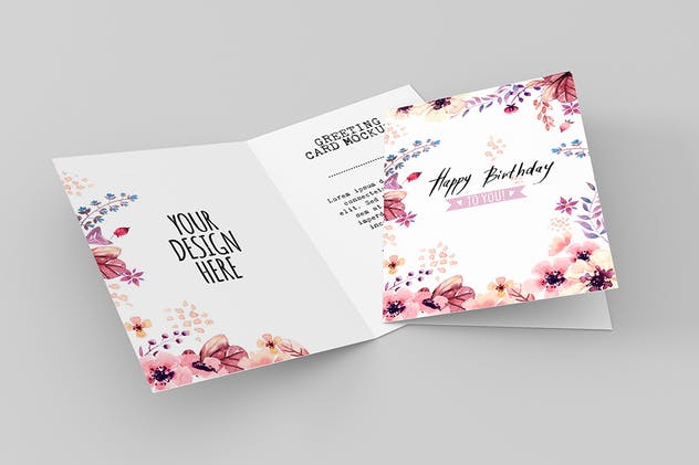 邀请函/贺卡印刷品样机V3 Invitation & Greeting Card Mockups v3插图(13)