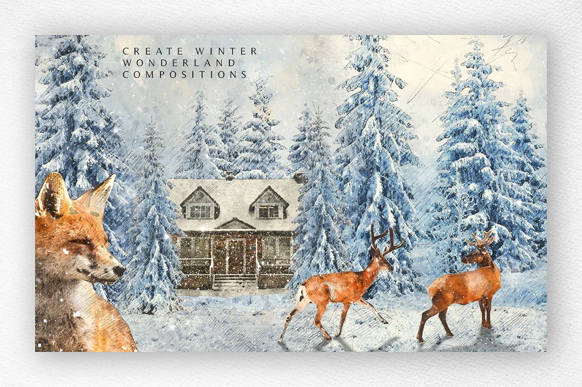 冬季仙境圣诞节新年设计套装 Winter Wonderland Designer Kit插图15