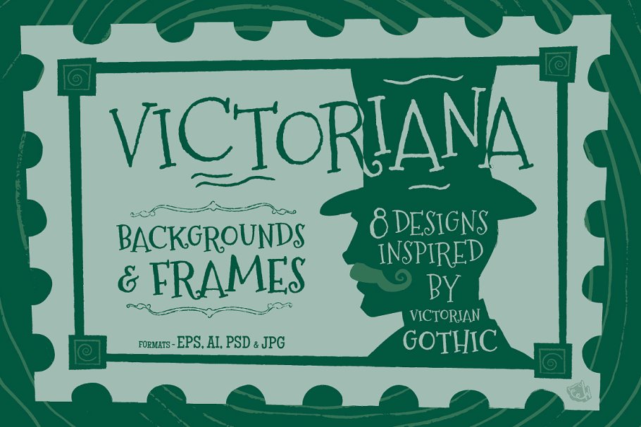 维多利亚时代复古插画设计模板 Victoriana Design Templates插图