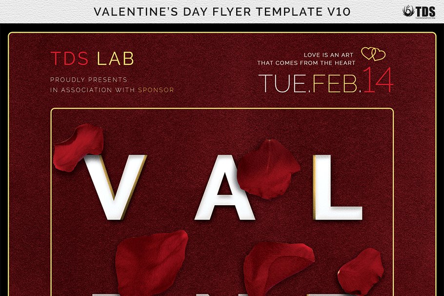 情人节主题活动传单海报模板 Valentines Day Flyer PSD V10插图(13)