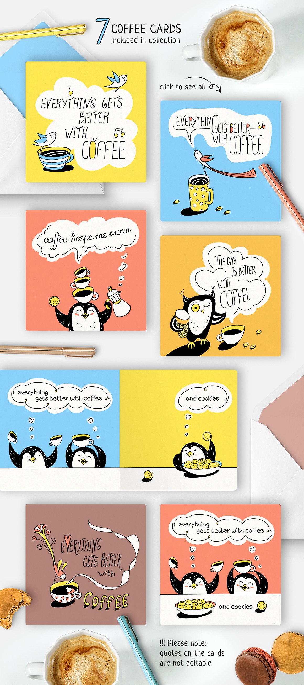 EVERY EARLY BIRD NEEDS COFFEE-手绘卡通咖啡插图素材下载[eps,png]插图(1)