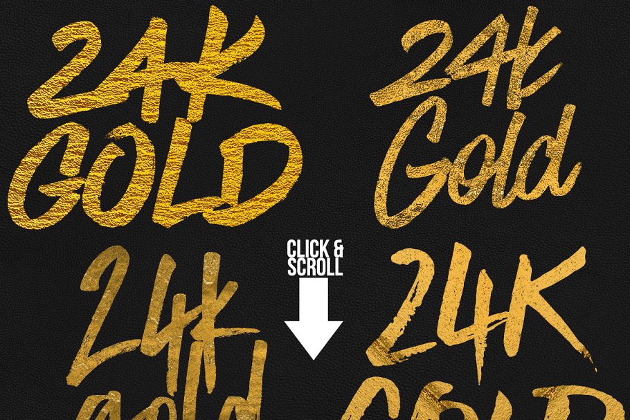 500款奢华金箔风格图层样式[3.75GB] 500 Gold Foil Layer Styles Photoshop插图2