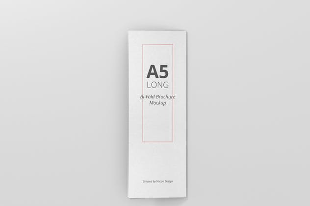 A5长方形双折页餐牌/宣传册样机 A5 Long Bi-Fold Brochure Mock-Up插图(6)