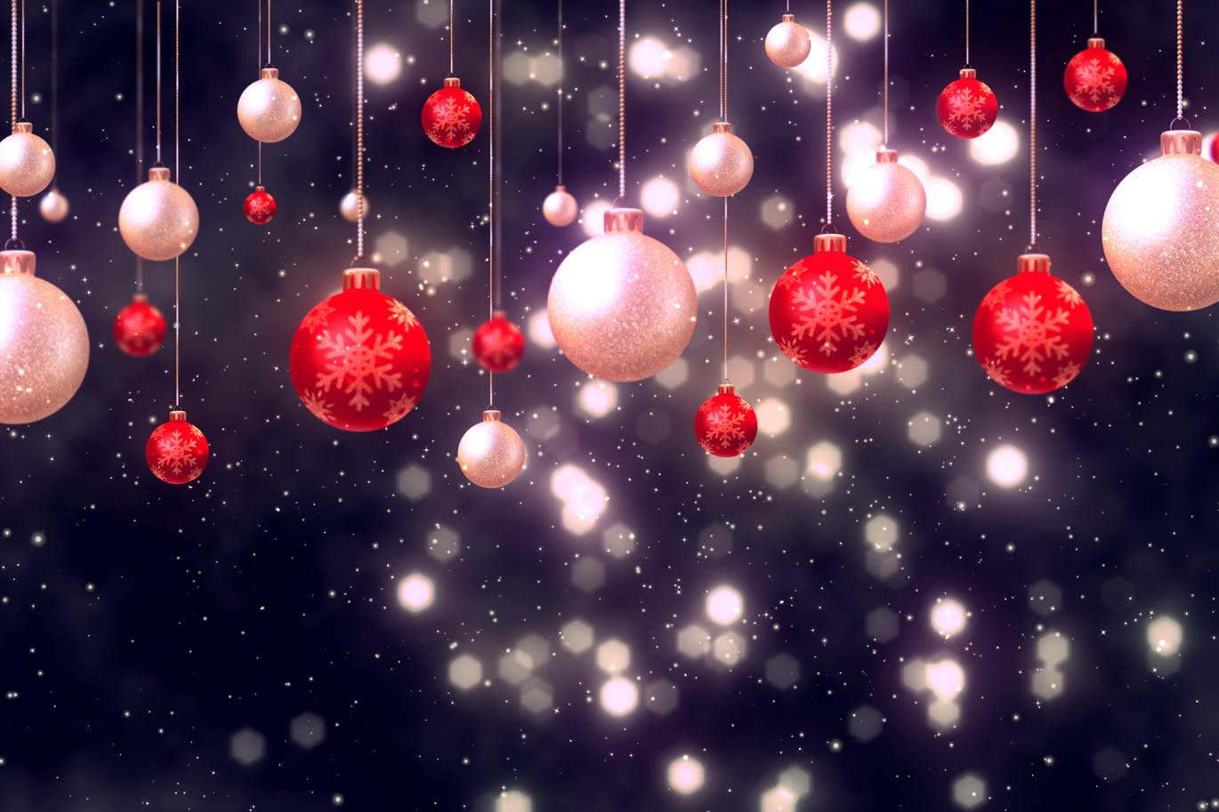 圣诞装饰元素高清背景图片素材 Christmas Baubles Decorations插图