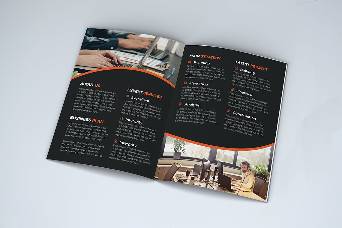 双折页业务/企业宣传传单设计模板 Bifold Business Brochure插图(3)