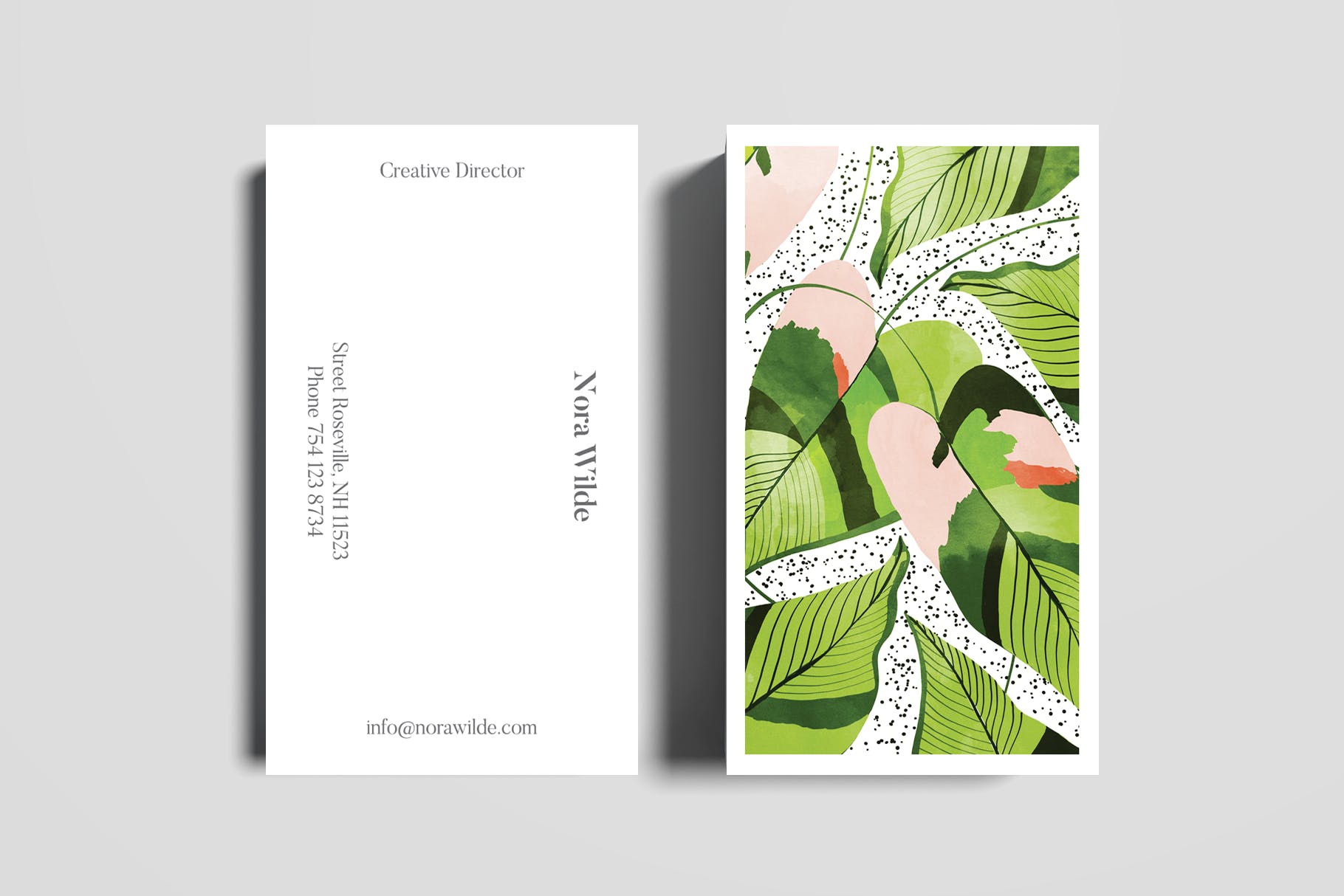 香蕉叶手绘艺术明信片&企业名片设计模板 Blushing Leaves Art & Stationary Kit插图(3)