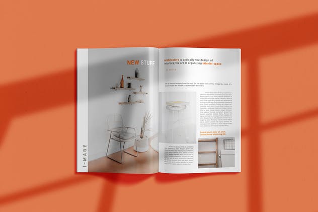 室内装修设计杂志设计模板 Interior Magazine插图(1)