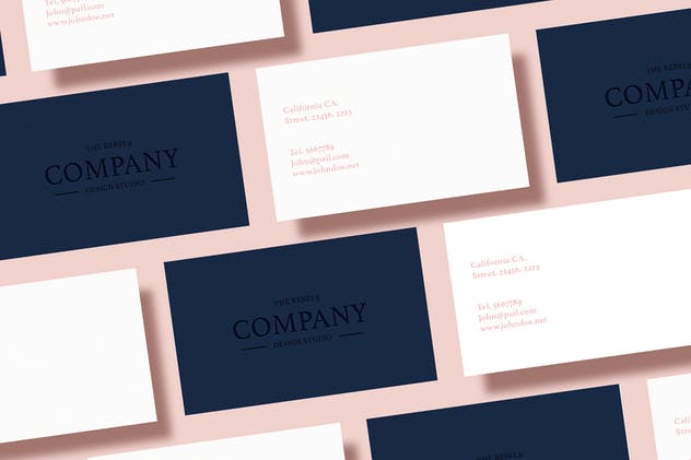 5款企业名片样机模板v01 5 Business Card Mock Up Pack Vol 01插图(3)