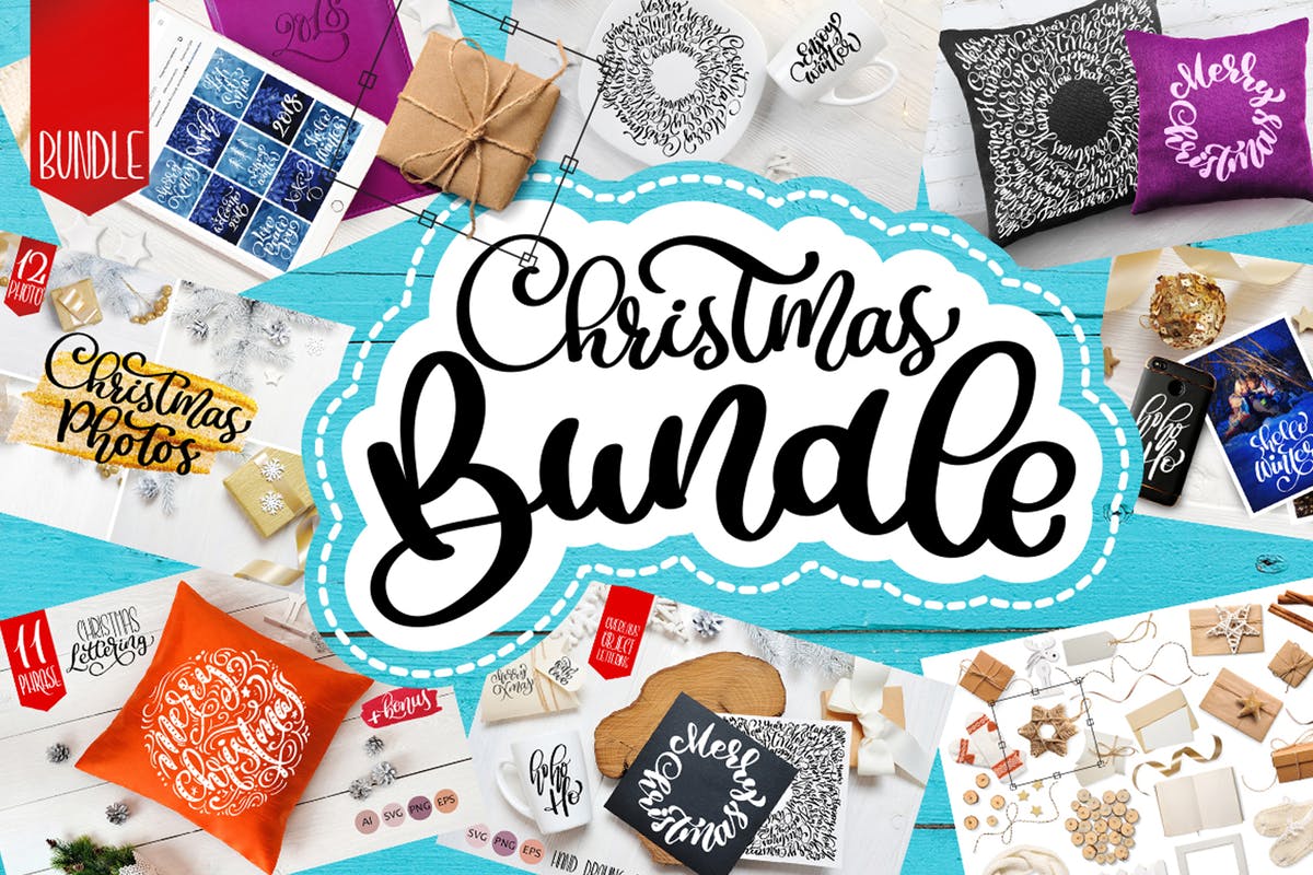 圣诞主题系列多元素设计套装 Christmas Bundle插图
