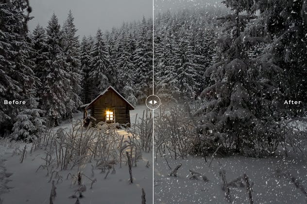 25款雪花飘舞背景叠层照片装饰图片素材 25 Snow Photoshop Overlays插图(3)