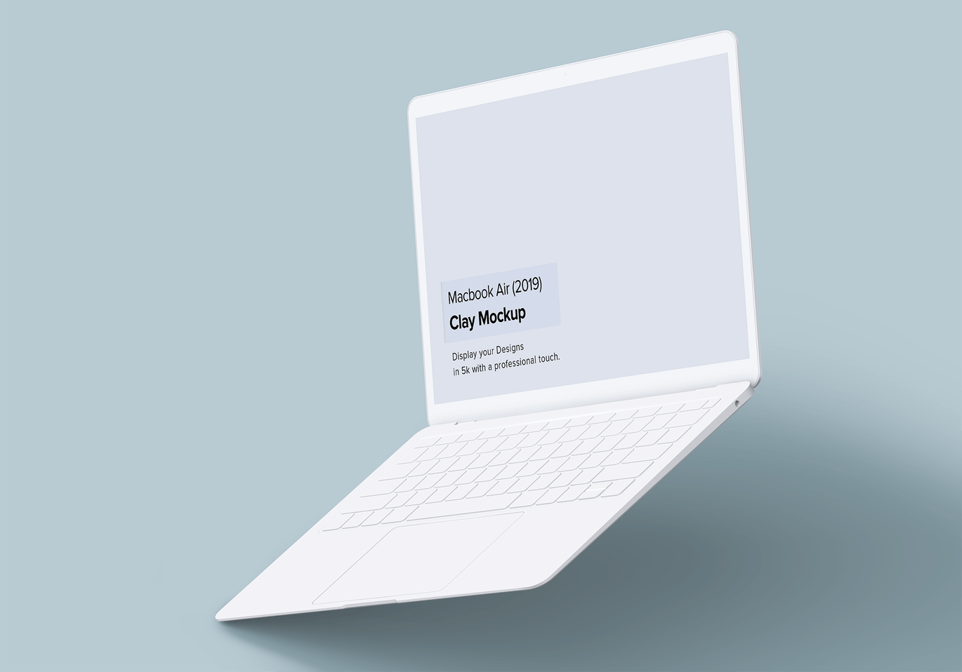 2019款MacBook Air超极本屏幕预览样机模板 Clay Macbook Air Mockup 1.0插图(5)