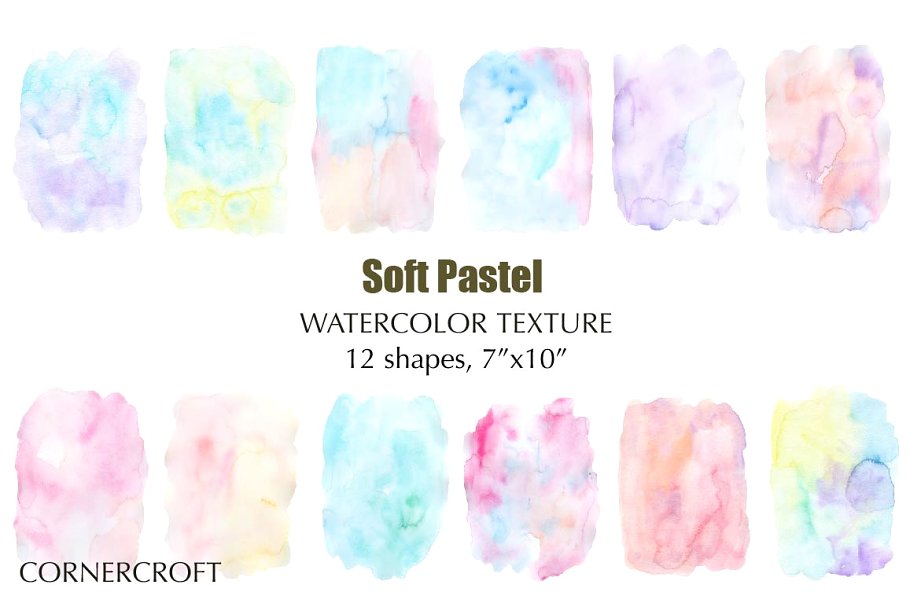 质地柔和的粉彩笔画图案 Texture Soft Pastel插图1