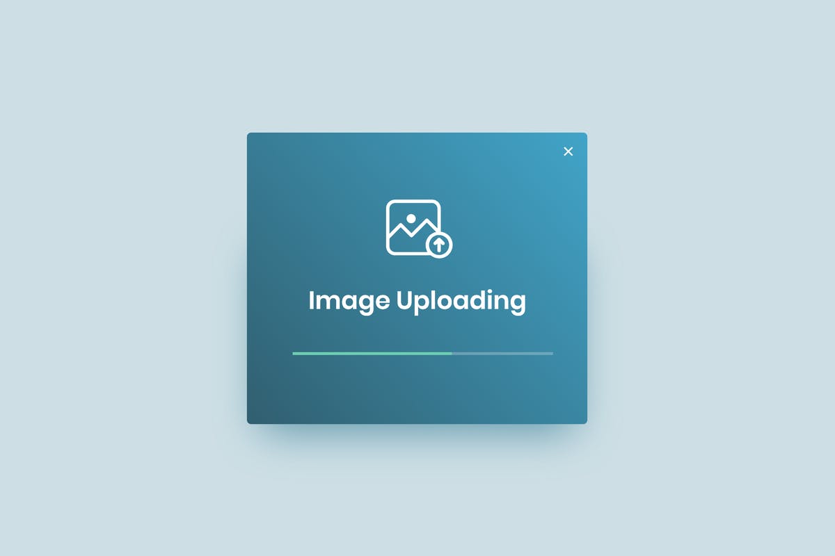 图片上传小挂件窗口UI模板 Uploading Image Widget – Adobe XD插图