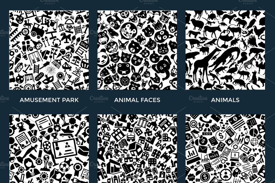 72个主题图标图案纹理 72 Glyph Icon Patterns插图(1)