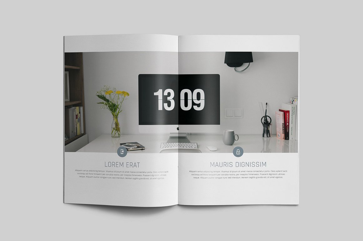 100页漂亮极简的商业化杂志模板下载[indd]插图13