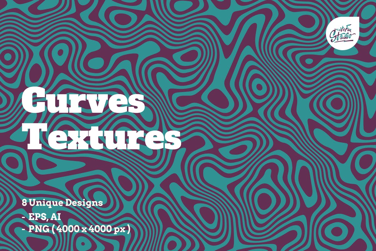 抽象流体曲线纹理素材 Curves Textures插图
