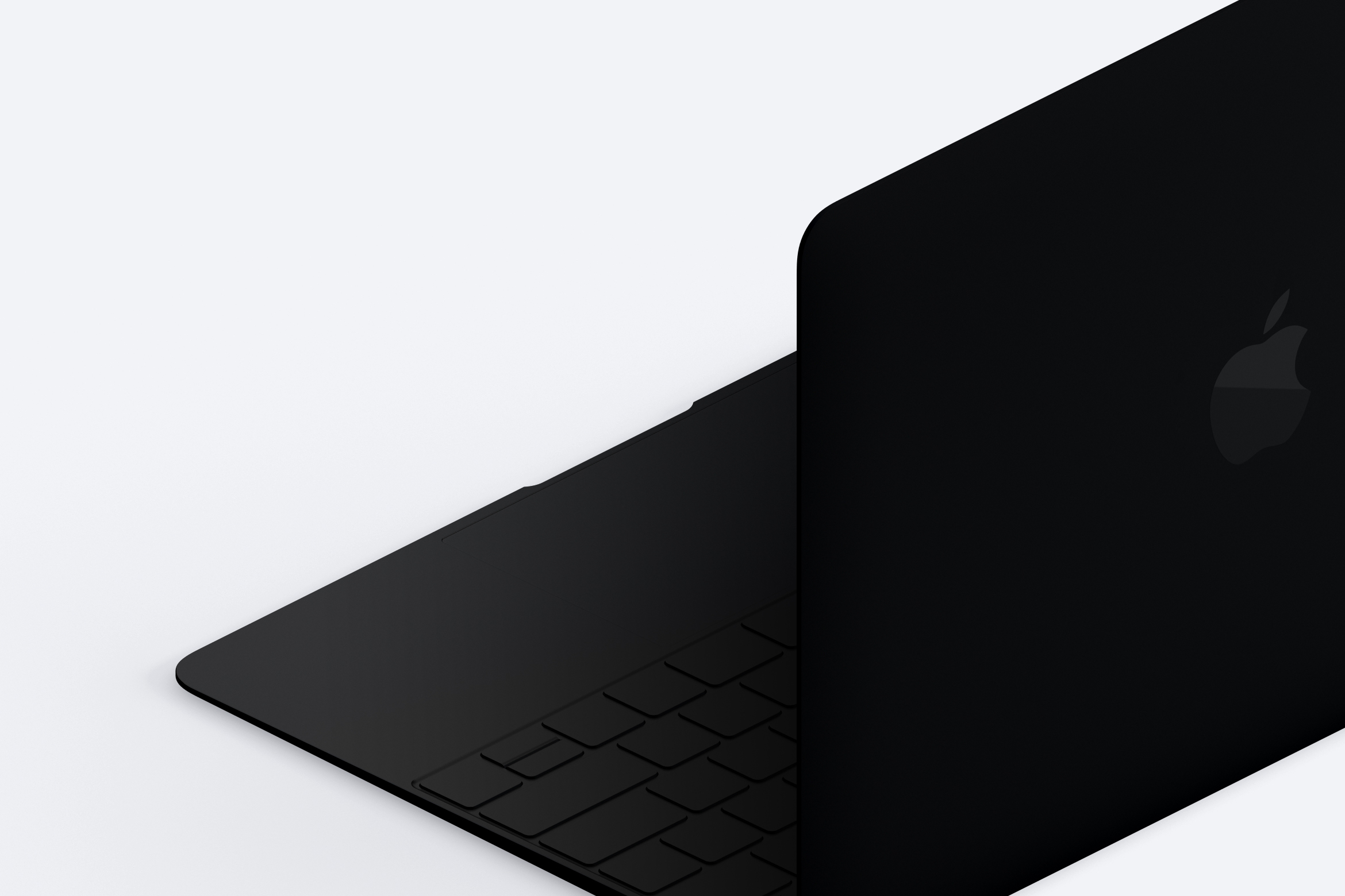 MacBook超极本笔记本电脑右后视图样机 Clay MacBook Mockup, Isometric Back Right View插图(1)