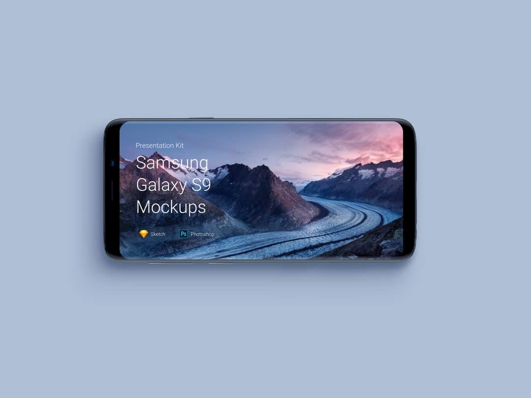 超级主流桌面&移动设备样机系列：Samsung Galaxy S9  三星智能手机样机 [兼容PS,Sketch;共2.11GB]插图(7)