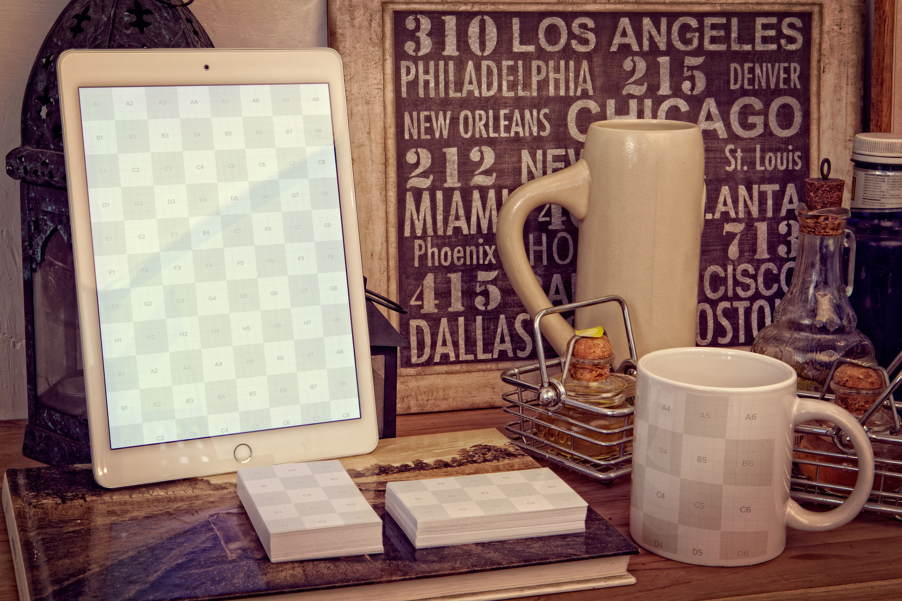 实景iPad Air/企业名片/马克杯品牌VI设计效果图样机 iPad Air 2, Business Cards, Mug Mockup插图1 实景iPad Air/企业名片/马克杯品牌VI设计效果图样机 iPad Air 2, Business Cards, Mug Mockup插图1