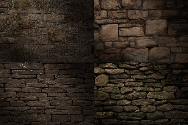 20款石墙纹理背景合集 Stone Wall Textures / Backgrounds插图3