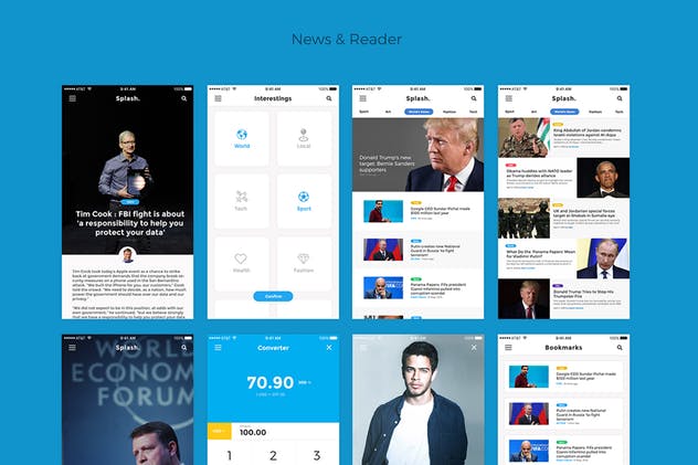 资讯/社交/电商综合APP应用UI套件 Splash UI Kit插图(4)