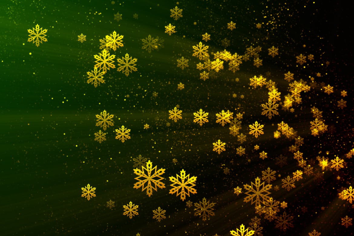 圣诞节主题金色雪花高清背景素材 Christmas Snowflakes插图(1)
