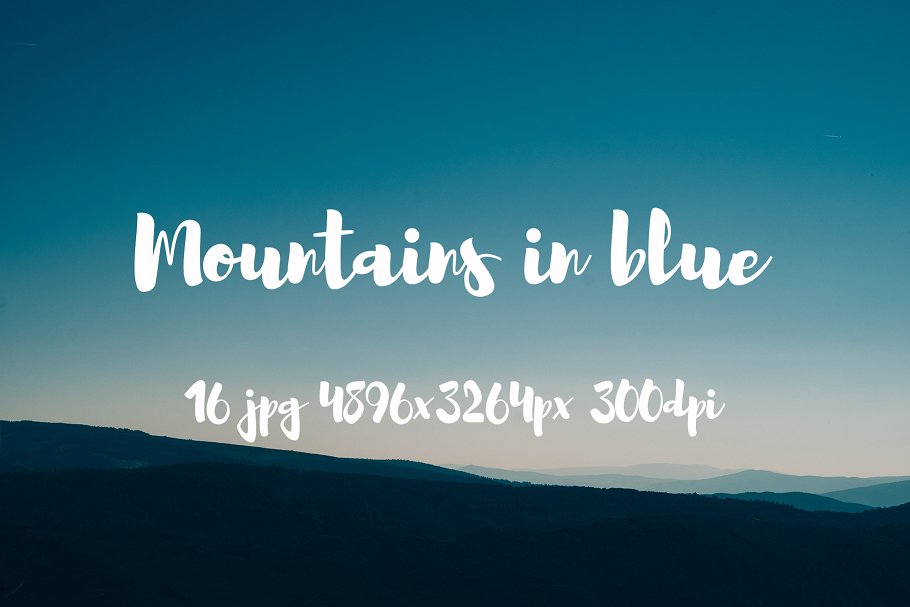 连绵山脉远眺风景高清照片素材 Mountains in blue pack插图(8)
