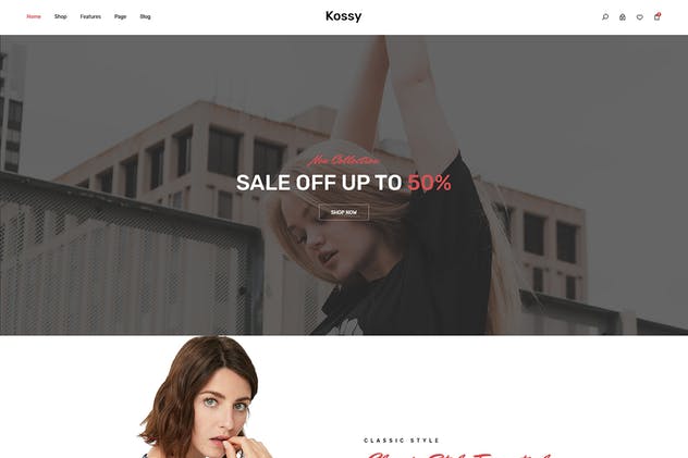 极简主义电子商务网站PSD模板 Kossy | Minimalist eCommerce PSD Template插图(4)