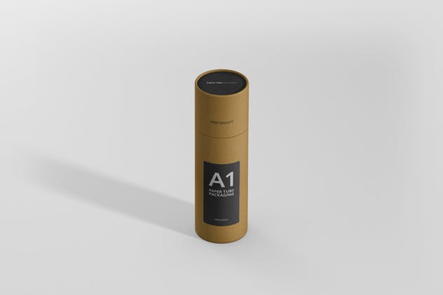 茶叶/咖啡纸筒包装设计样机 Paper Tube Packaging Mockup – Slim插图(4)