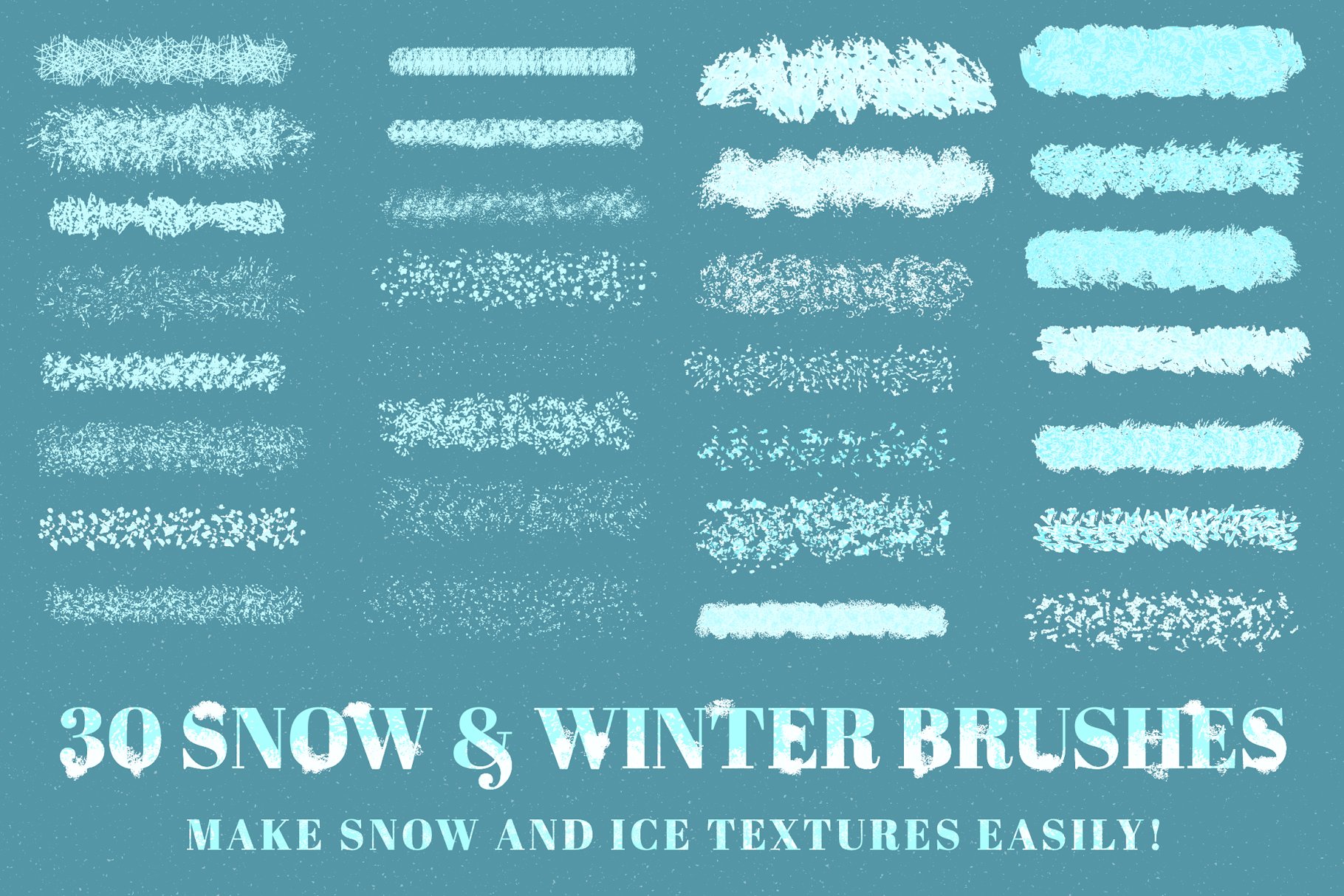 30款雪花&冬天AI笔刷 Snow & Winter Brushes插图(2)