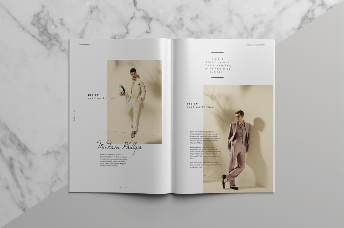 男人装服装产品画册&时尚杂志设计模板 Khark – Fashion Lookbook & Magazine插图(7)
