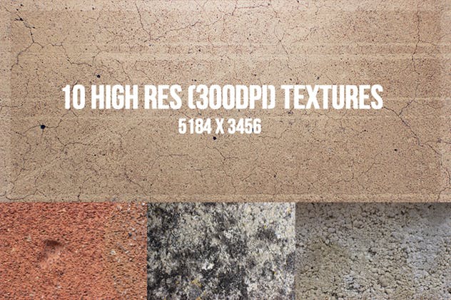 10个混凝土地板粗糙纹理 10 Concrete Grunge Textures插图2