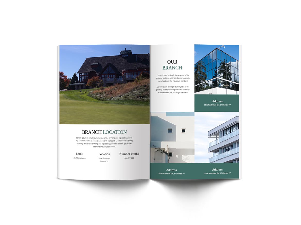 高尔夫俱乐部简介宣传画册设计模板 Golf A4 Brochure Template插图13