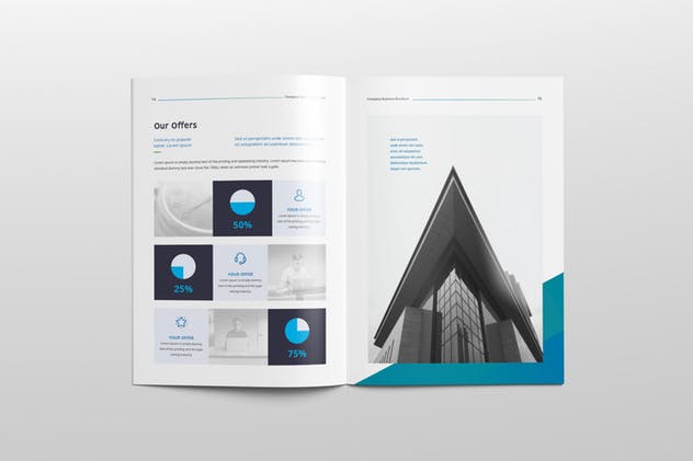简约现代多用途宣传画册设计模板 Clean & Modern Multipurpose Brochure插图7