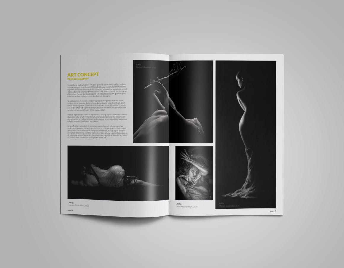 人像摄影艺术作品合集杂志画册设计模板 Photographer Album Portfolio插图9