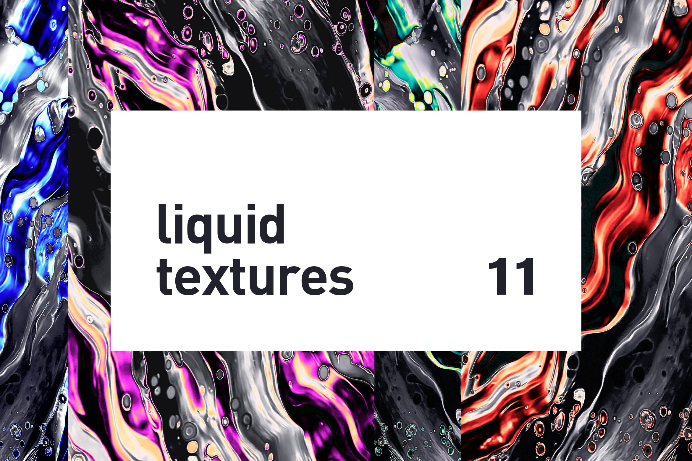 彩色混合液体颜料肌理纹理素材 Liquid Textures插图