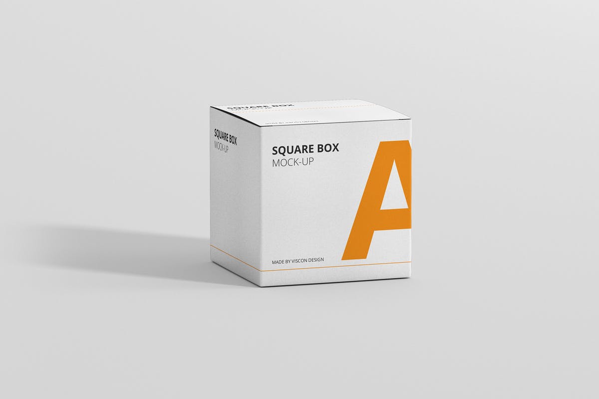 简约多用途方形包装纸盒样机模板 Package Box Mock-Up – Square插图