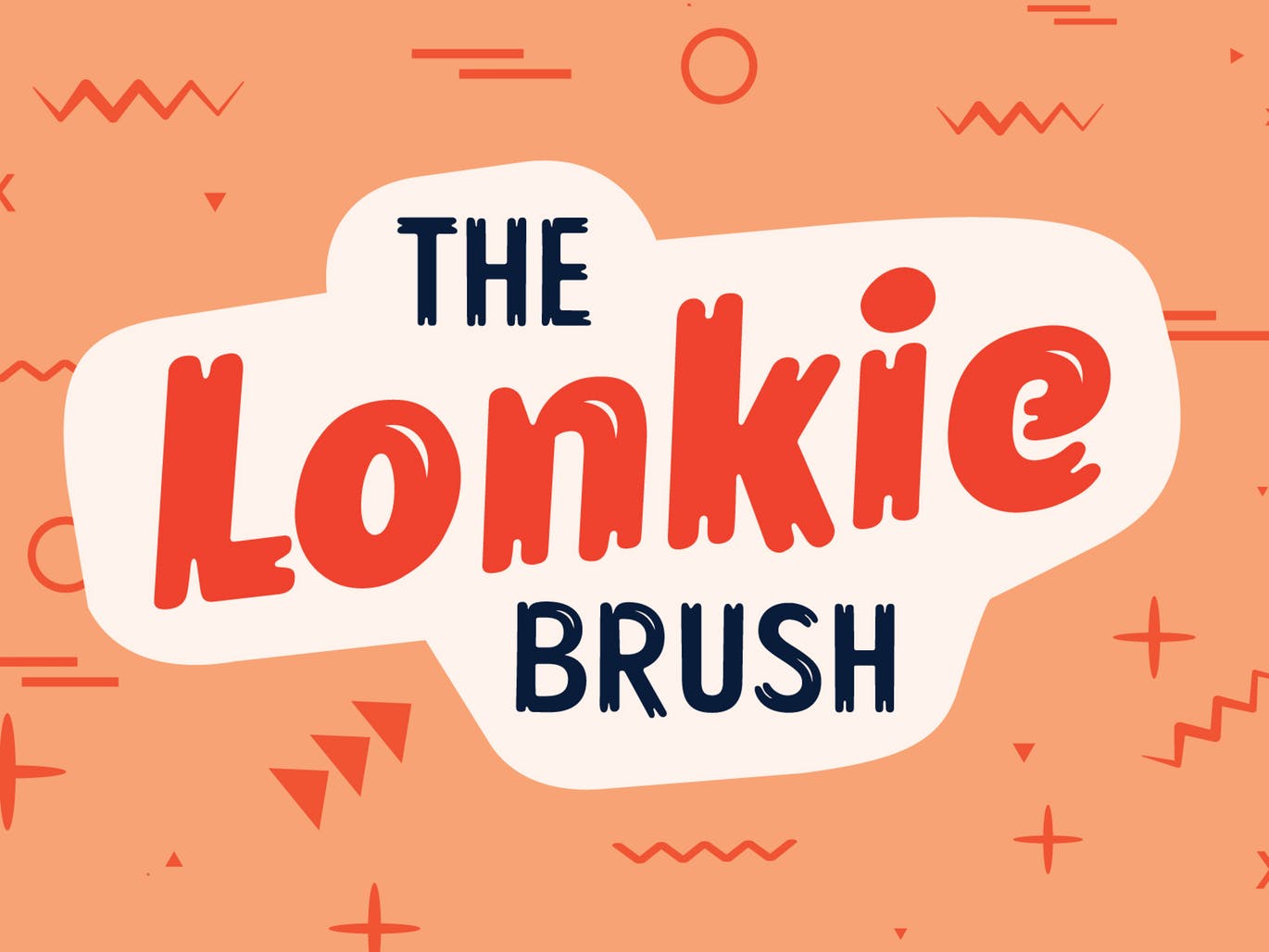 复古丹麦电影海报设计英文笔刷字体 Lonkie Brush插图1