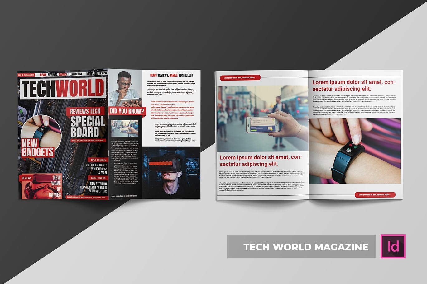 科技世界杂志版式设计模板 Tech World | Magazine Template插图(4)