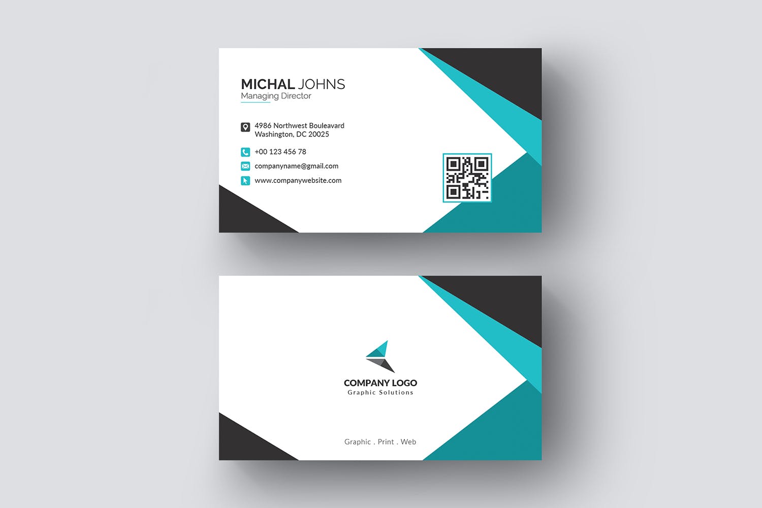 现代创意设计风格企业名片模板 Business Card插图4