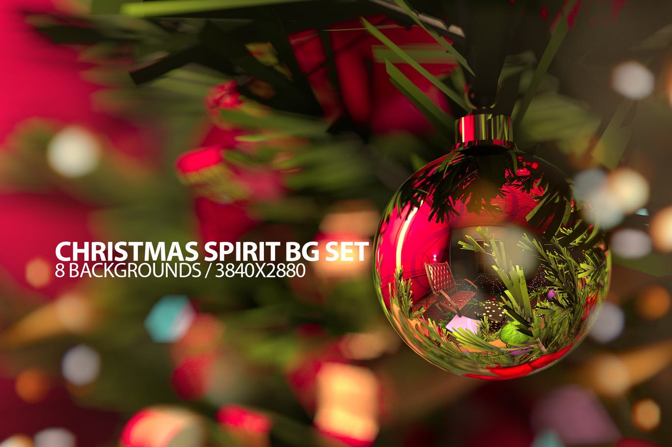 8张圣诞节主题高清背景图素材 Christmas Spirit Backgrounds插图