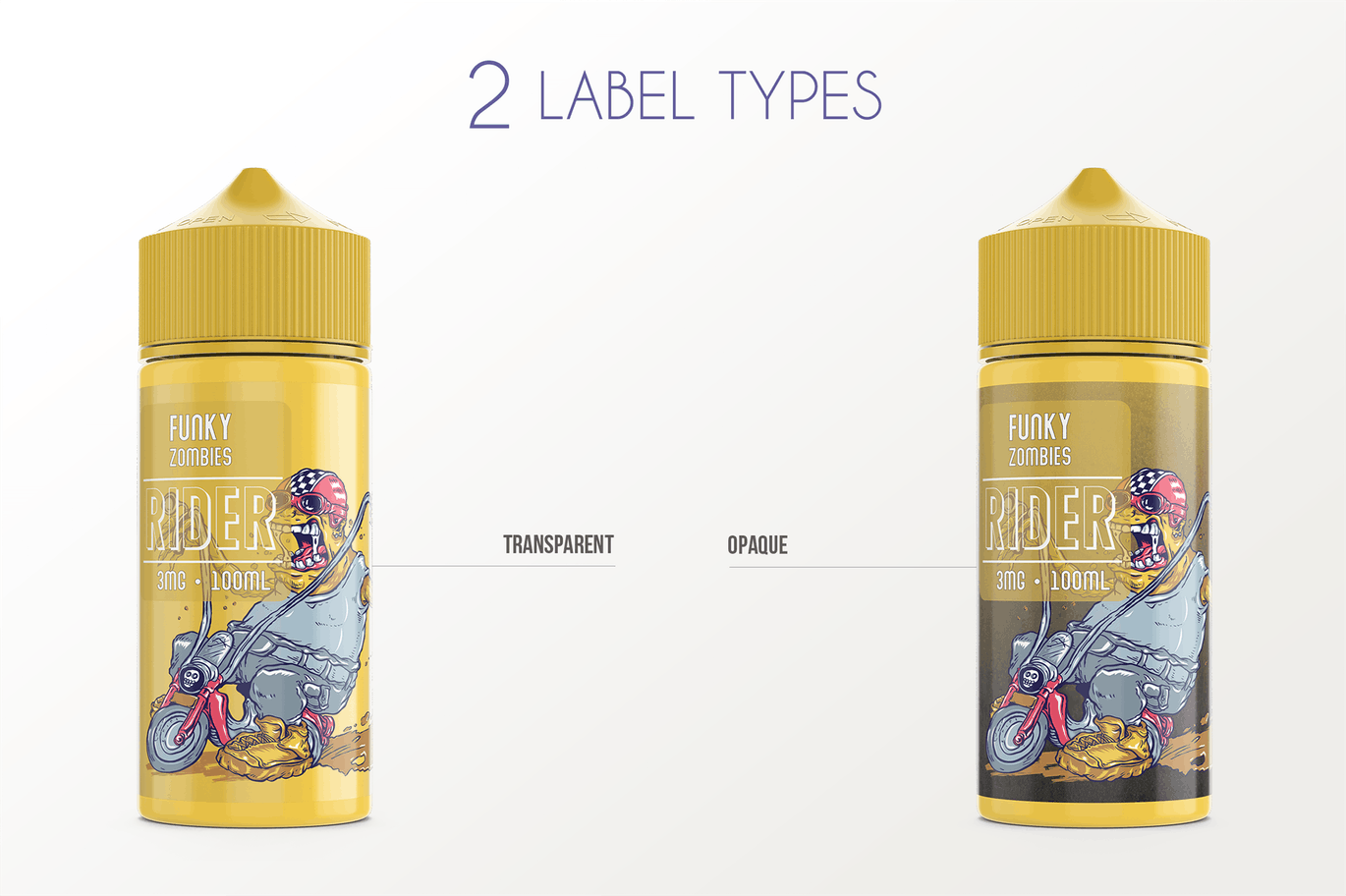 100ml电子烟烟油瓶设计效果图样机模板 eLiquid Bottle Mockup v 100ml-A插图(2)