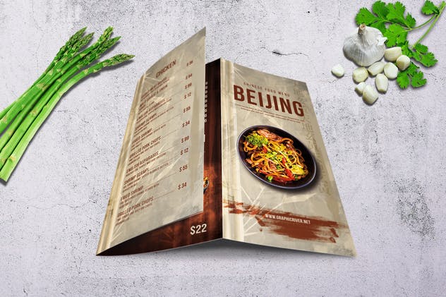 东方复古中餐菜单设计模板 Chinese Food Menu Bundle US Letter & A4插图8