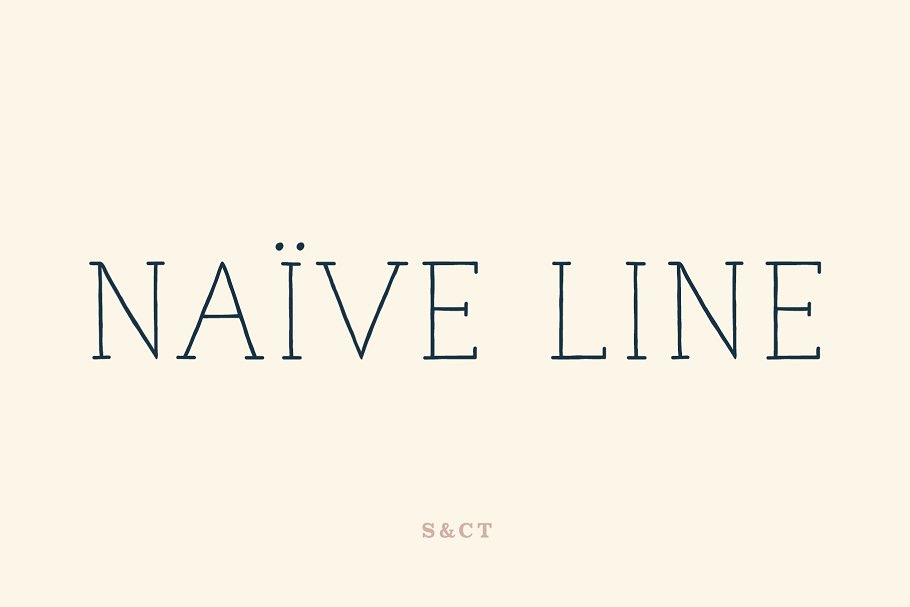 纯真舒适的手写衬线英文字体  Naive Line Font Pack插图