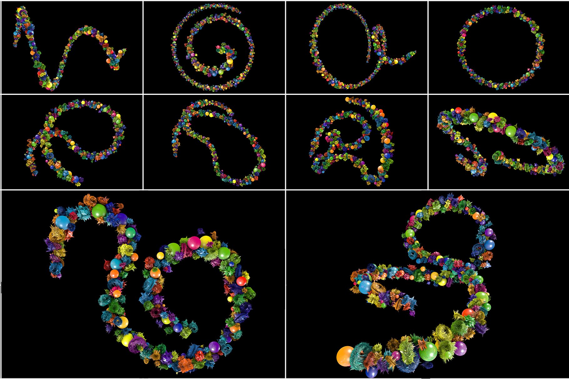 8K高分辨率抽象糖果细菌形状背景[1.09GB] 8K Candy Bacteria插图(2)