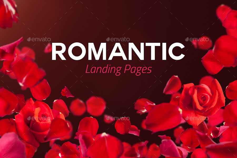 可编辑文本玫瑰花瓣背景素材 4 Rose Petals Backgrounds with Editable Text插图4