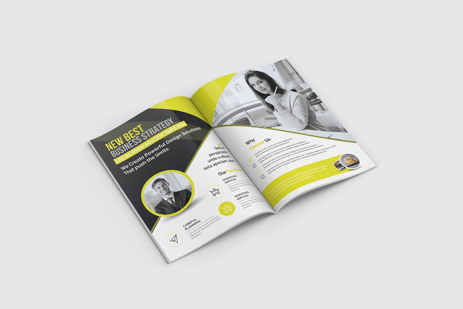 产品手册/企业简介画册设计模板 Bifold Brochure插图(7)