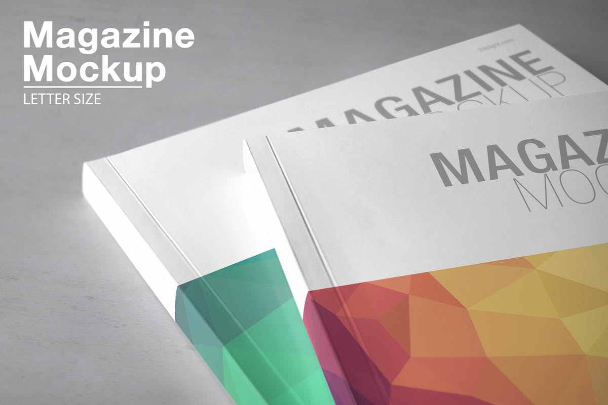 信纸规格精装图书样机 Magazine Mockup / Letter Size插图