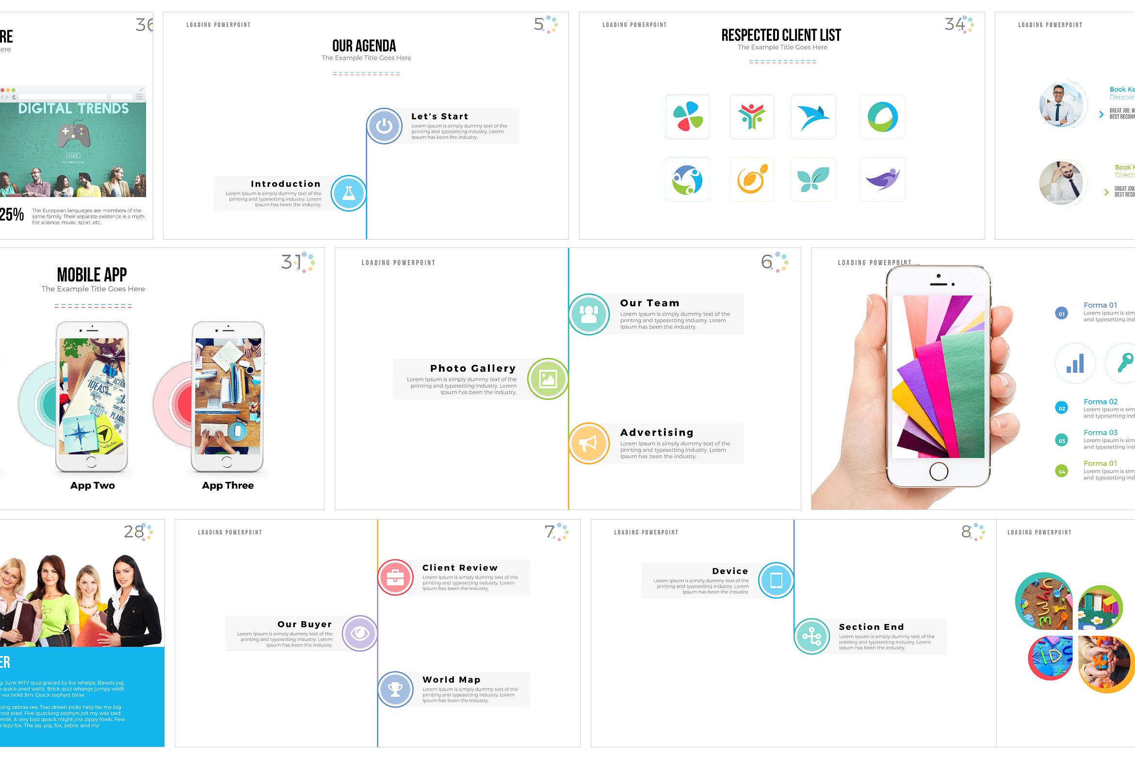 色彩丰富的项目汇报PPT模版分享[PPTX]插图(2)