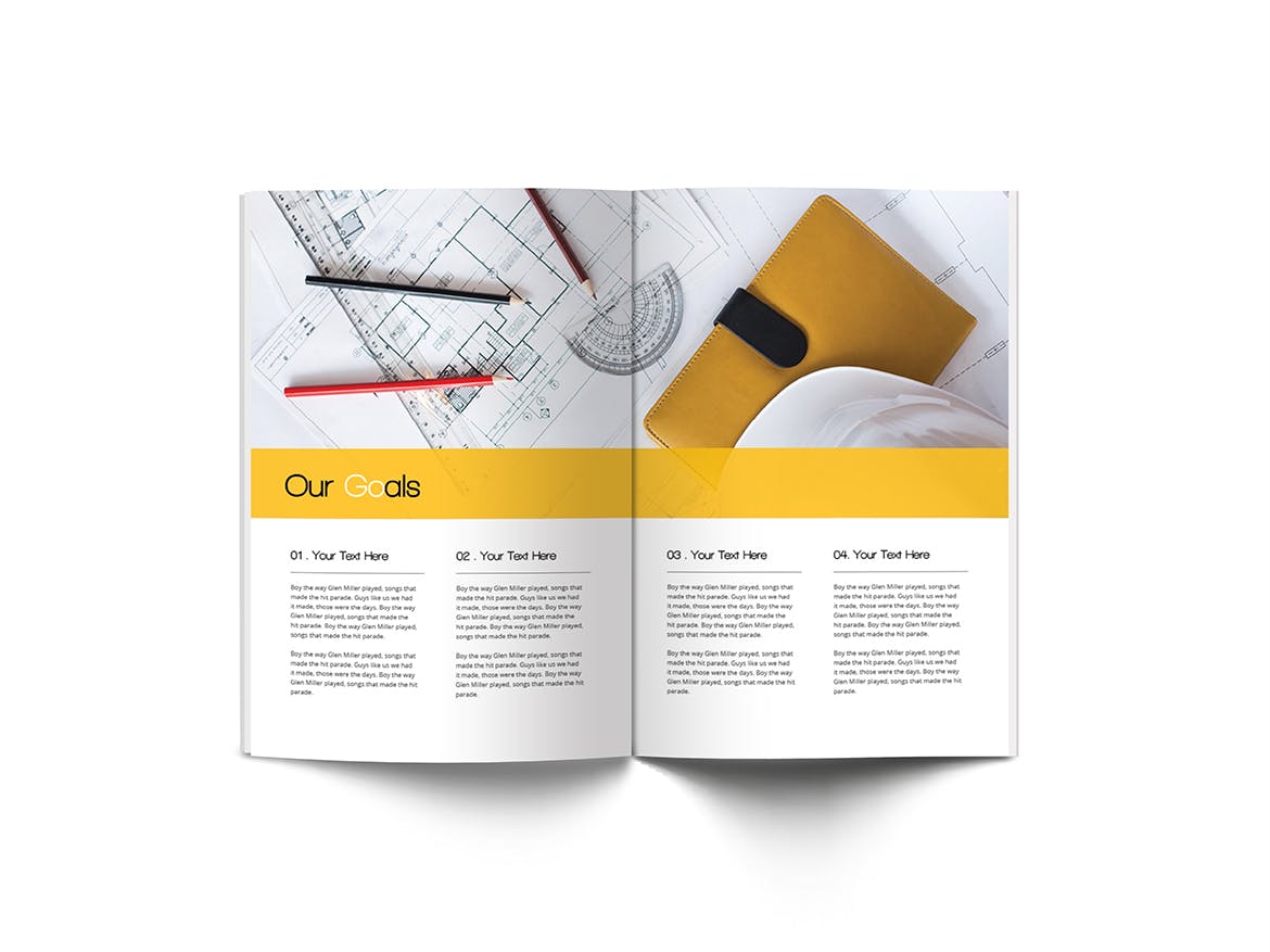 高品质的简约多用途A4尺寸房地产建筑施工楼书画册宣传册杂志设计模板（indd）插图(9)